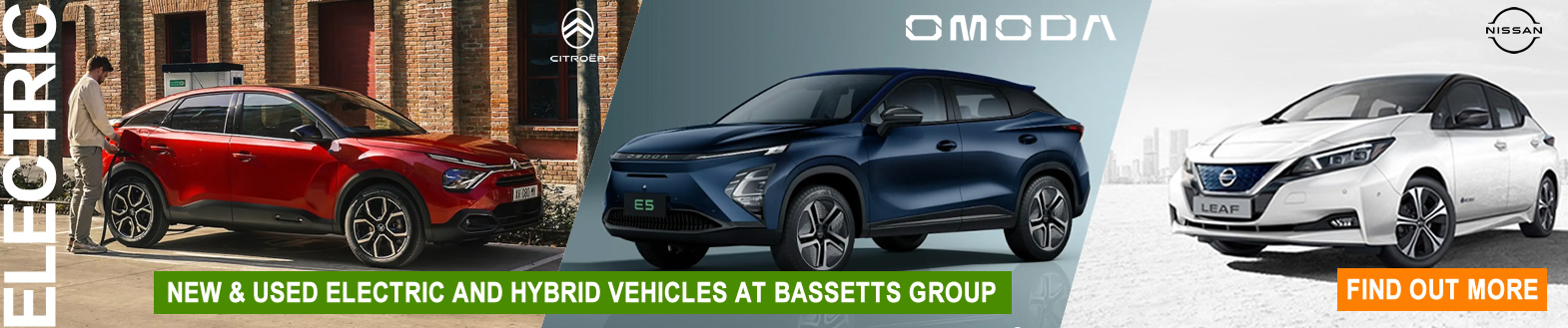 Electric vehicles at Bassetts Motor Group